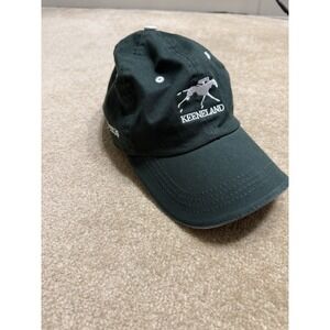 Keeneland Cap Ahead Green Embroidered Cap Hat Strapback Adjustable Closure 90s